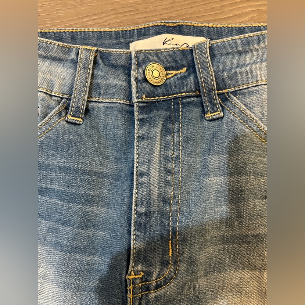 KanCan Blue Denim Frayed Jean Shorts - Size 25 - Picture 6 of 14